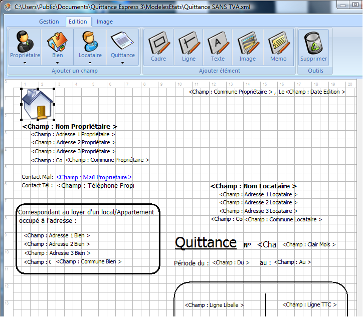 Editeur de quittance